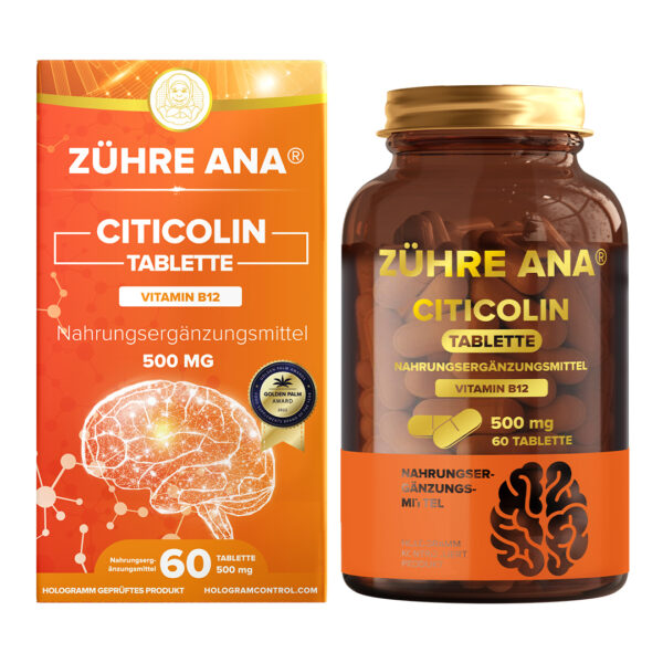 Zühre Ana Citicolin-500 mg 60 Tabletten enthalten Vitamin B12
