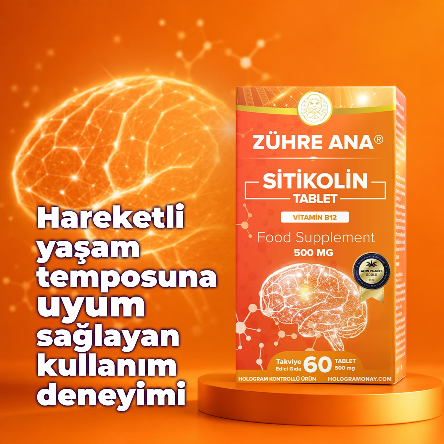 Zühre Ana Citicolin-500 mg 60 Tabletten enthalten Vitamin B12 – Bild 3