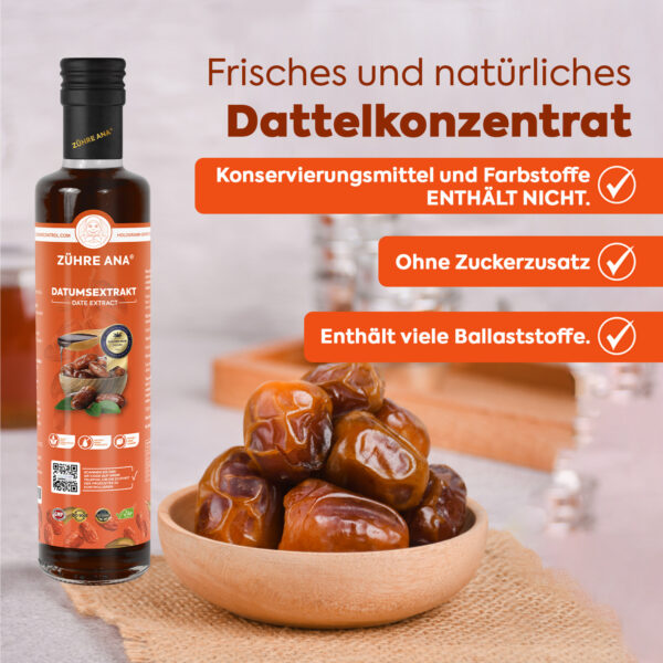 Zühre Ana Dattelextrakt – Natürlicher Genuss in Desserts, Gebäck und Frühstück – Bild 2