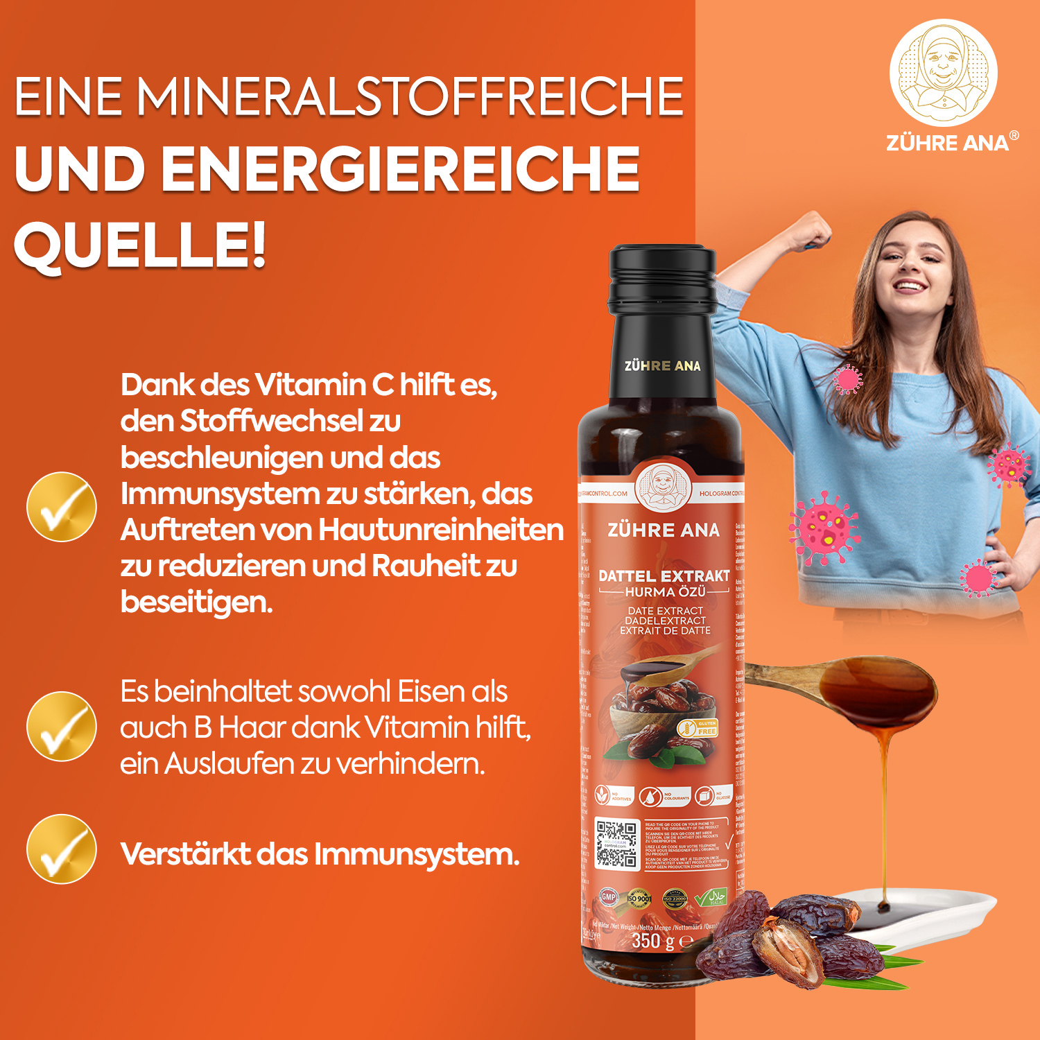 Zühre Ana Dattel-Extrakt – 350 g – Bild 2
