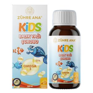 Zühre Ana Kids Omega-3 Fischöl-Sirup mit Orangengeschmack – 150 ml
