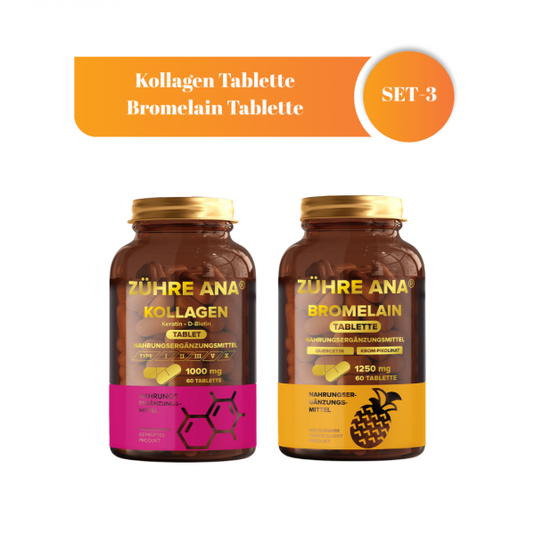 Glow & Vitalität Set (Kollagen Tablette und Bromelain Tablette)