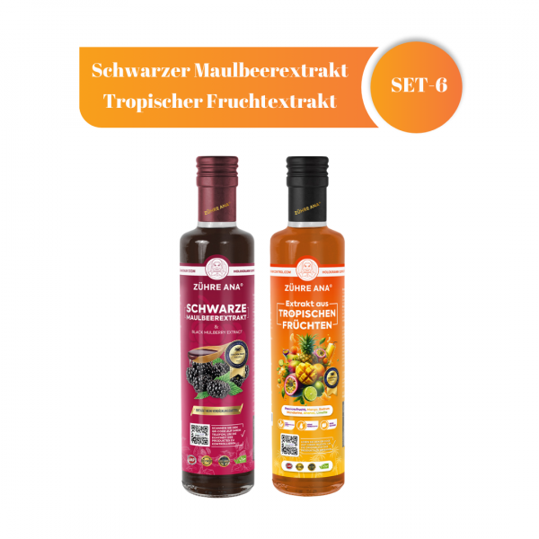 Fruchtextrakt-Set (Schwarzer Maulbeerextrakt und tropischer Fruchtextrakt)