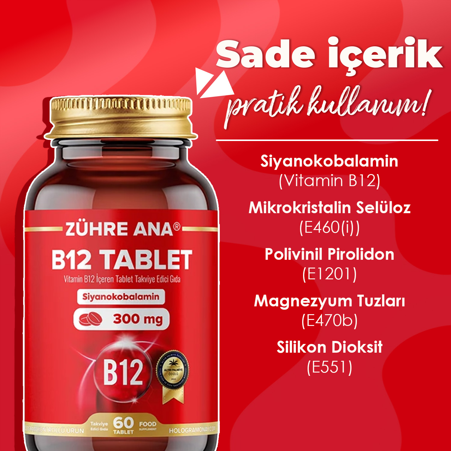 Zühre Ana Vitamin B12 Tablette – Bild 2