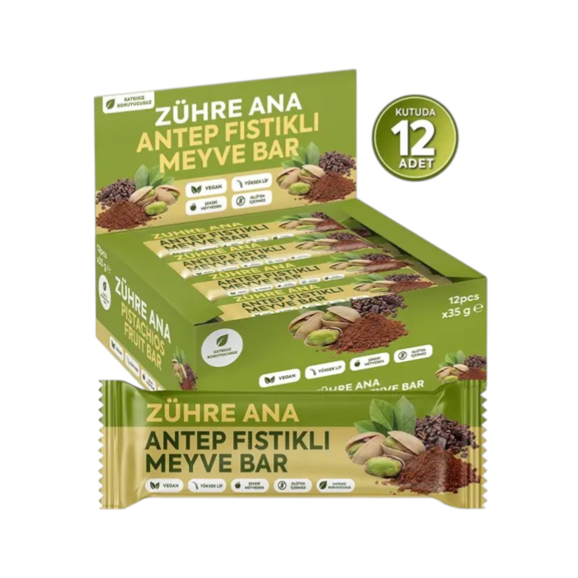 ZÜHRE ANA Fruchtrıegel Mıt Antep-Pıstachıen, 12 Stück