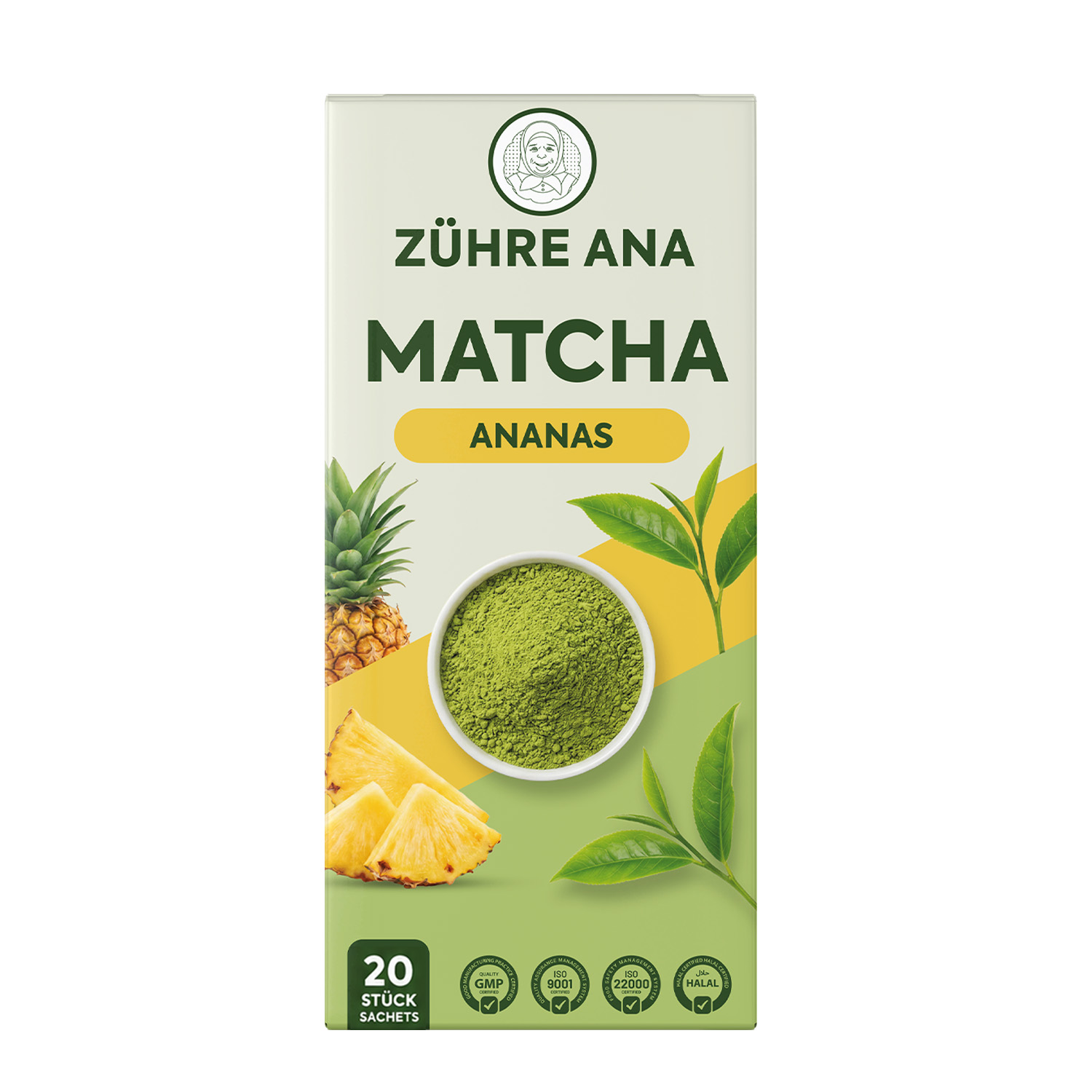Zühre Ana Ananas Aromalı Matcha Çayı 20 Saşe 160g