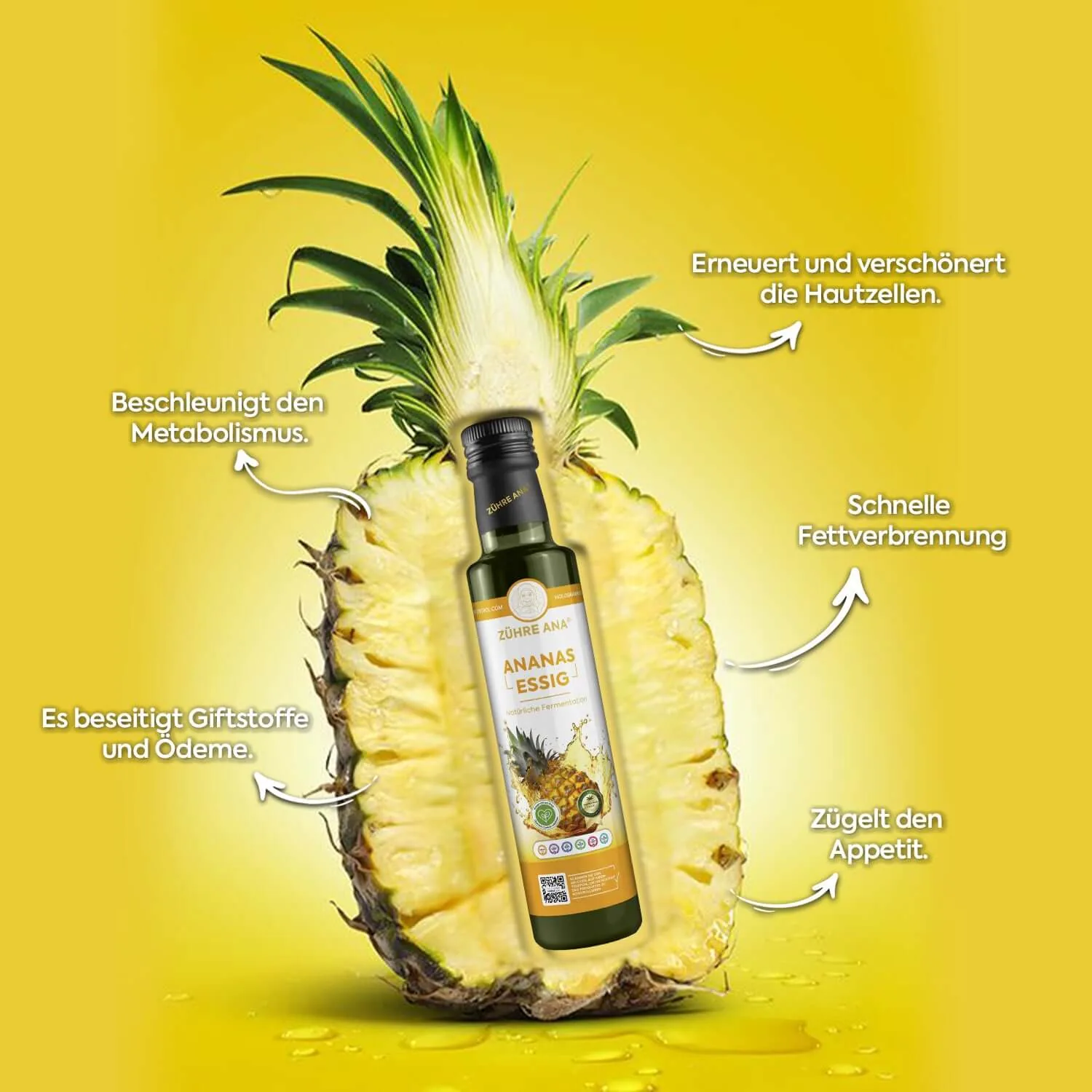 Zühre Ana Ananasessig 500 ml – Ansicht 1