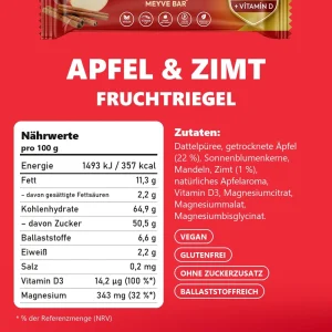 Zühre Ana Apfel-Zimt-Fruchtriegel 420 g – Nährwerte