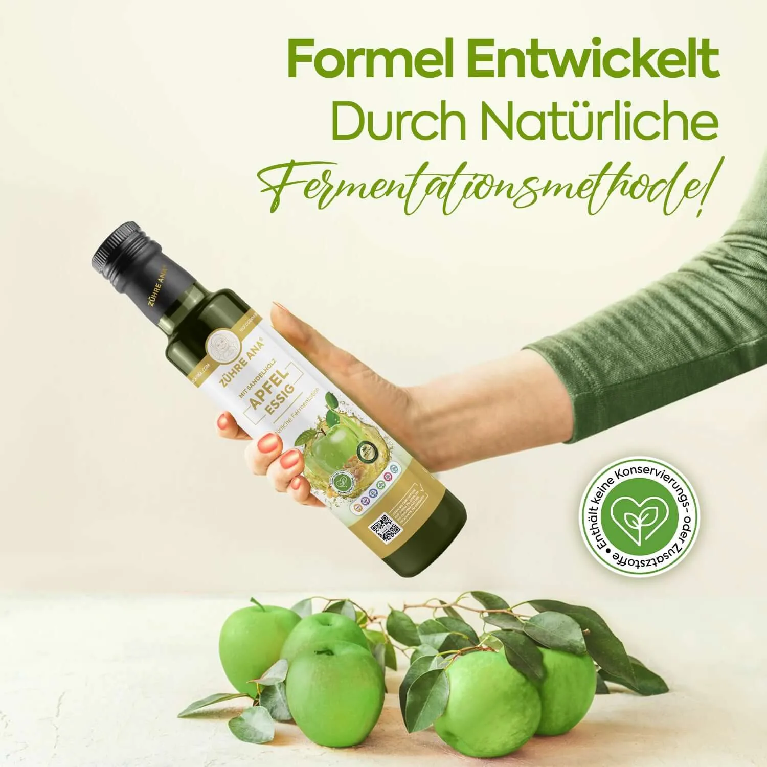 Zühre Ana Apfelessig mit Sandelholz 500 ml – Natürliche Fermentation