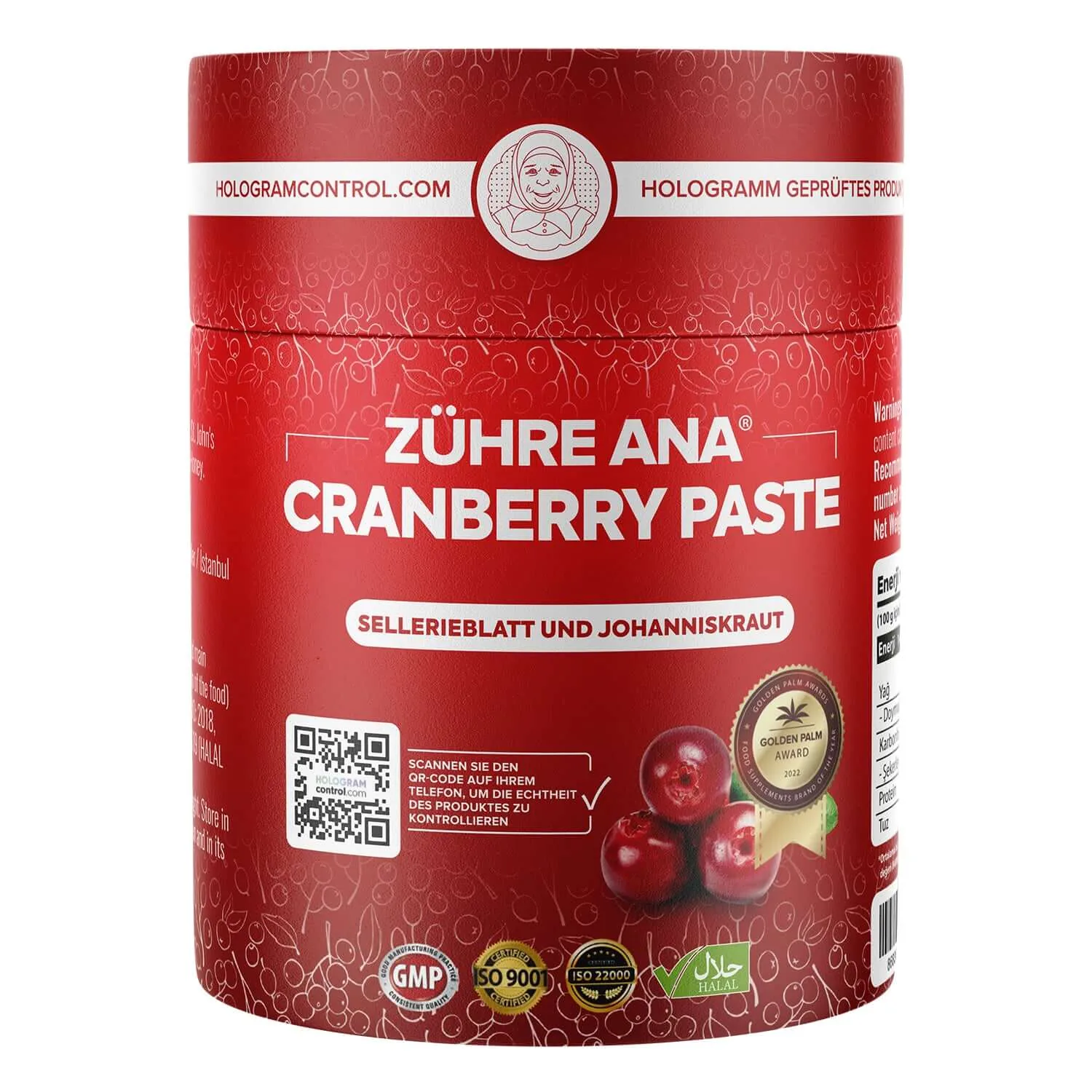 Zühre Ana Cranberry Paste 240 g – Verpackung