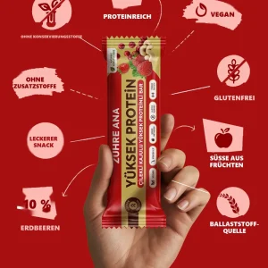 Zühre Ana Erdbeer-Cashew-Proteinriegel 480 g – Highlights