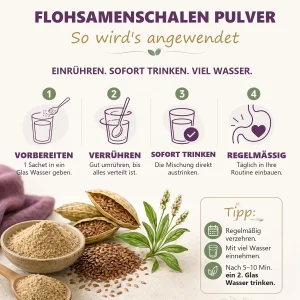 Zühre Ana Flohsamenschalen Pulver 150 g – Anwendung