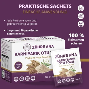 Zühre Ana Flohsamenschalen Pulver 150 g – Einzelsachets