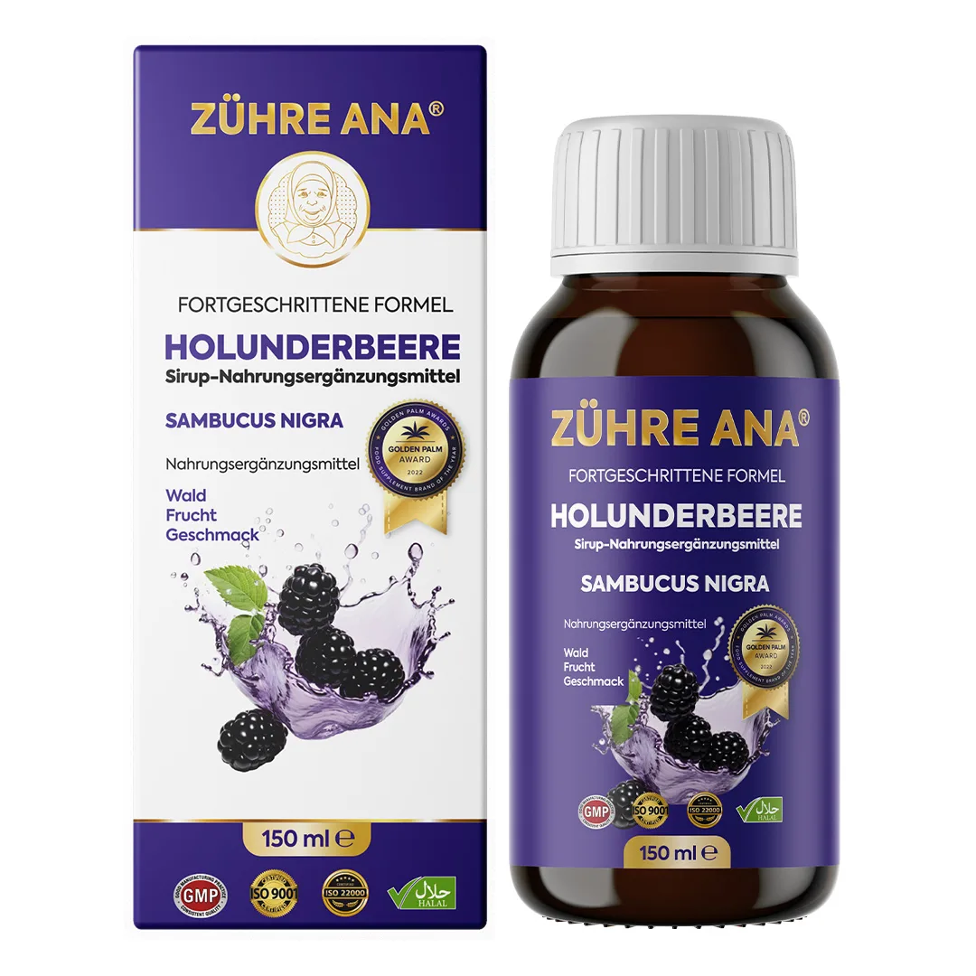 Zühre Ana Holunderbeere Sirup 150 ml – Verpackung