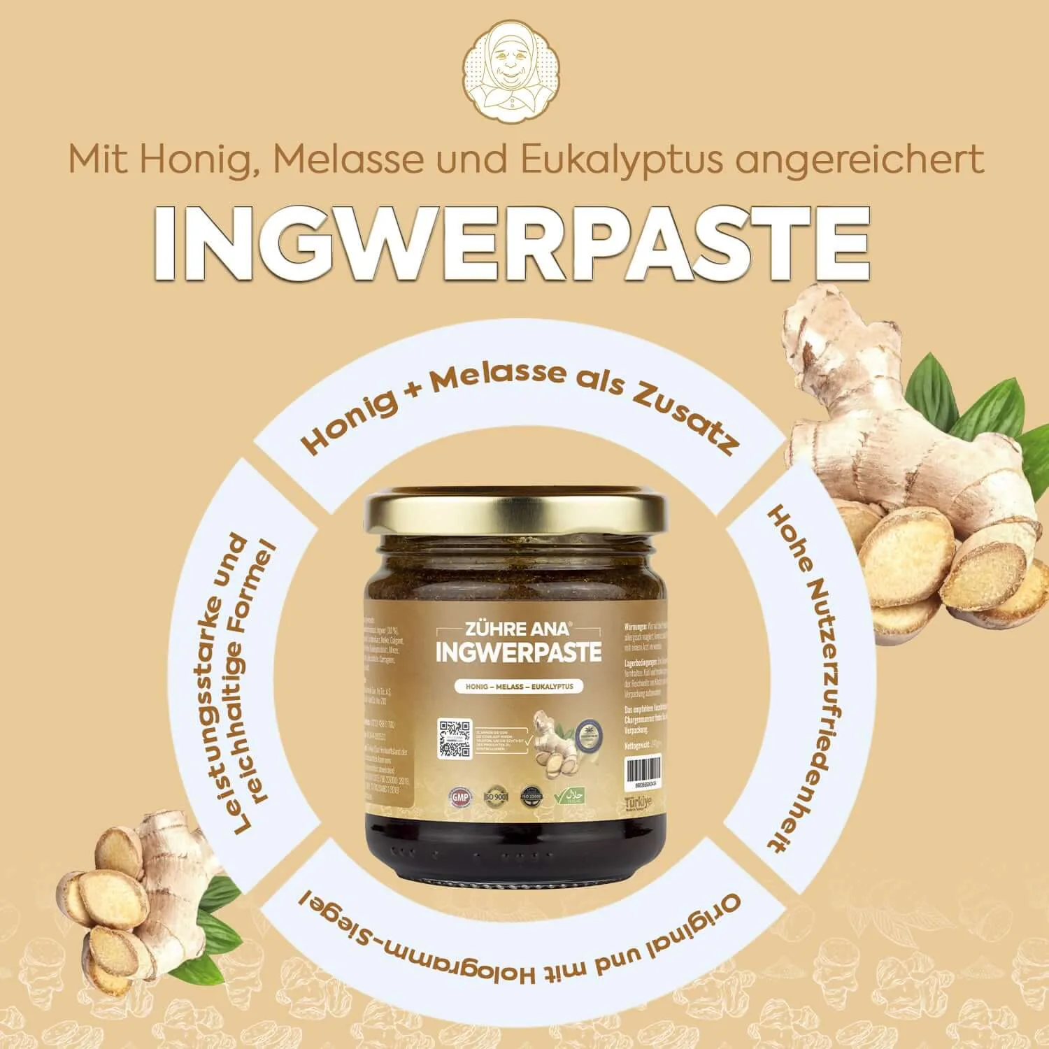 Zühre Ana Ingwerpaste 240 g – Zutaten
