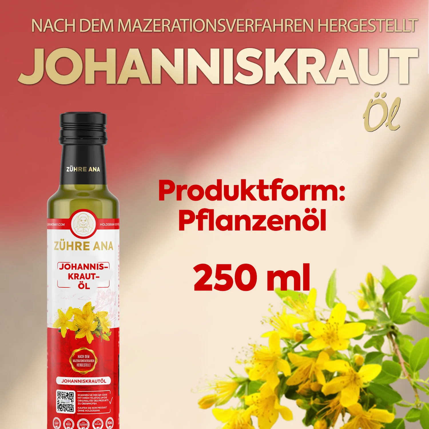 Zühre Ana Johanniskrautöl 250 ml – Mazerat