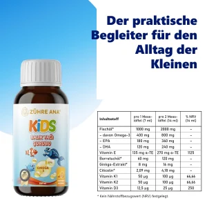 Zühre Ana Kids Omega-3 Sirup 150 ml – Inhaltsstoffe
