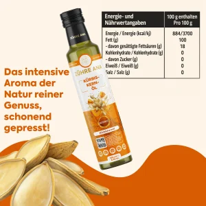 Zühre Ana Kürbiskernöl 250 ml – Nährwerte