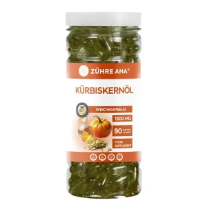 Zühre Ana Kürbiskernöl Weichkapseln 90 Weichkapseln à 1300 mg – Dose