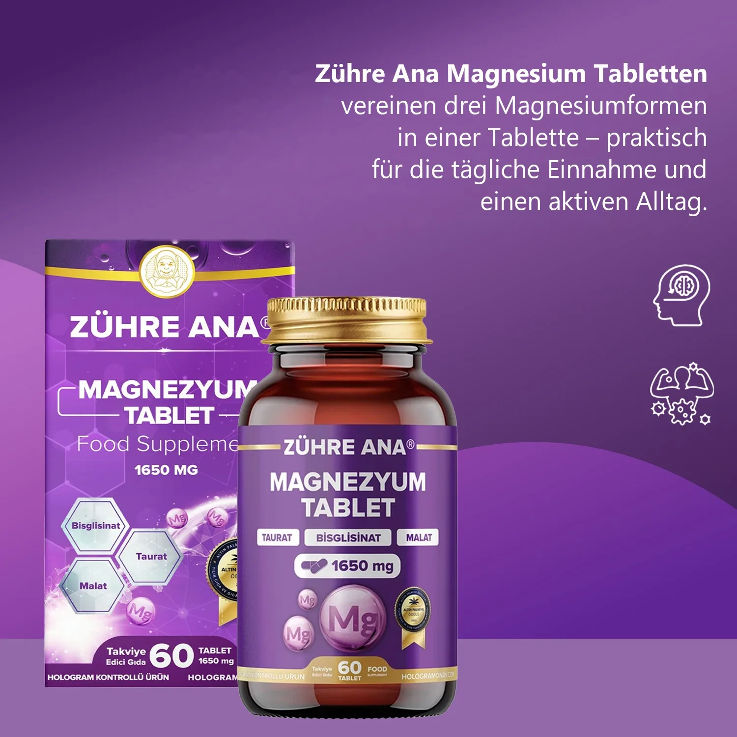 Zühre Ana Magnesium Tabletten 60 Tabletten à 1650 mg – Rezeptur