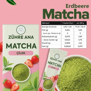 Zühre Ana Matcha mit Erdbeeraroma 160 g – Nährwerte