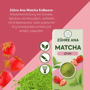 Zühre Ana Matcha mit Erdbeeraroma 160 g – Zutaten