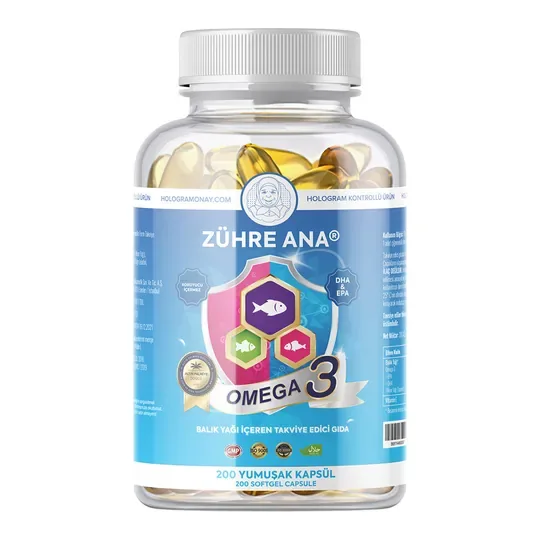Zühre Ana Omega-3 Fischöl Kapseln 200 Weichkapseln à 1300 mg – Dose