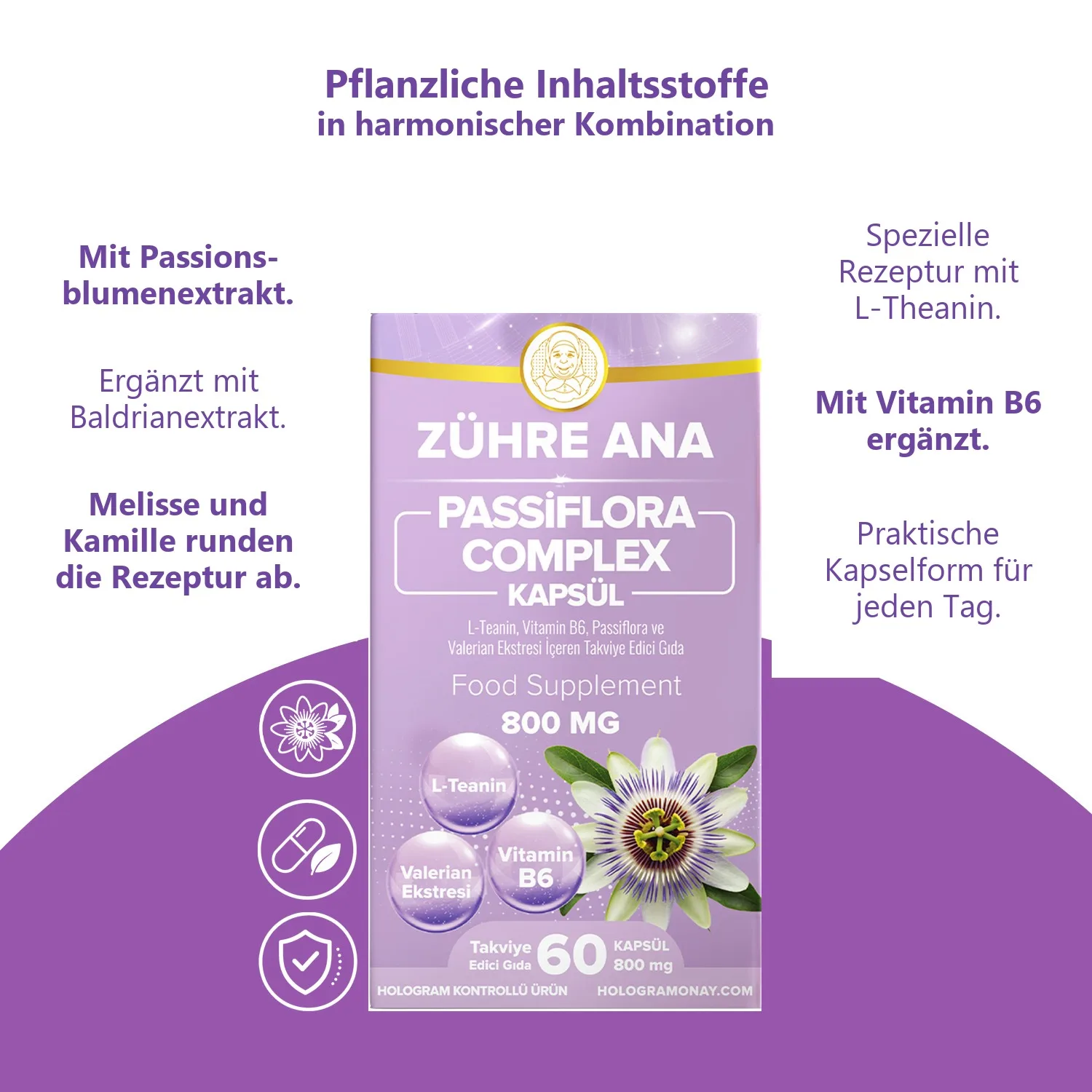 Zühre Ana Passiflora Complex Kapseln 60 Kapseln à 800 mg – Rezeptur
