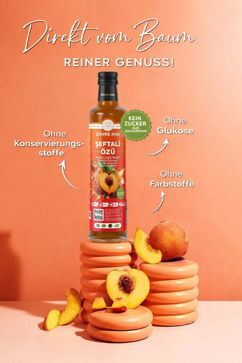Zühre Ana Pfirsichextrakt 640 g – ohne Zusätze