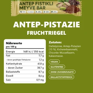 Zühre Ana Pistazien-Fruchtriegel 420 g – Nährwerte
