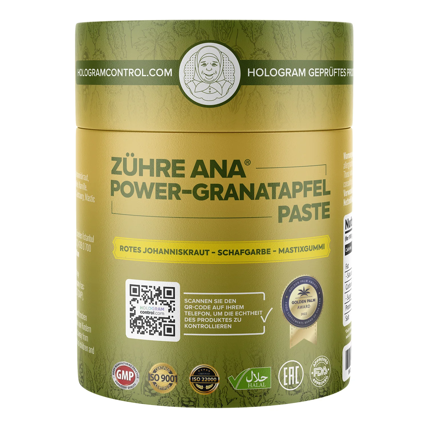 Zühre Ana Power-Granatapfel Paste (Bittermelonenpaste) 240 g – Glas