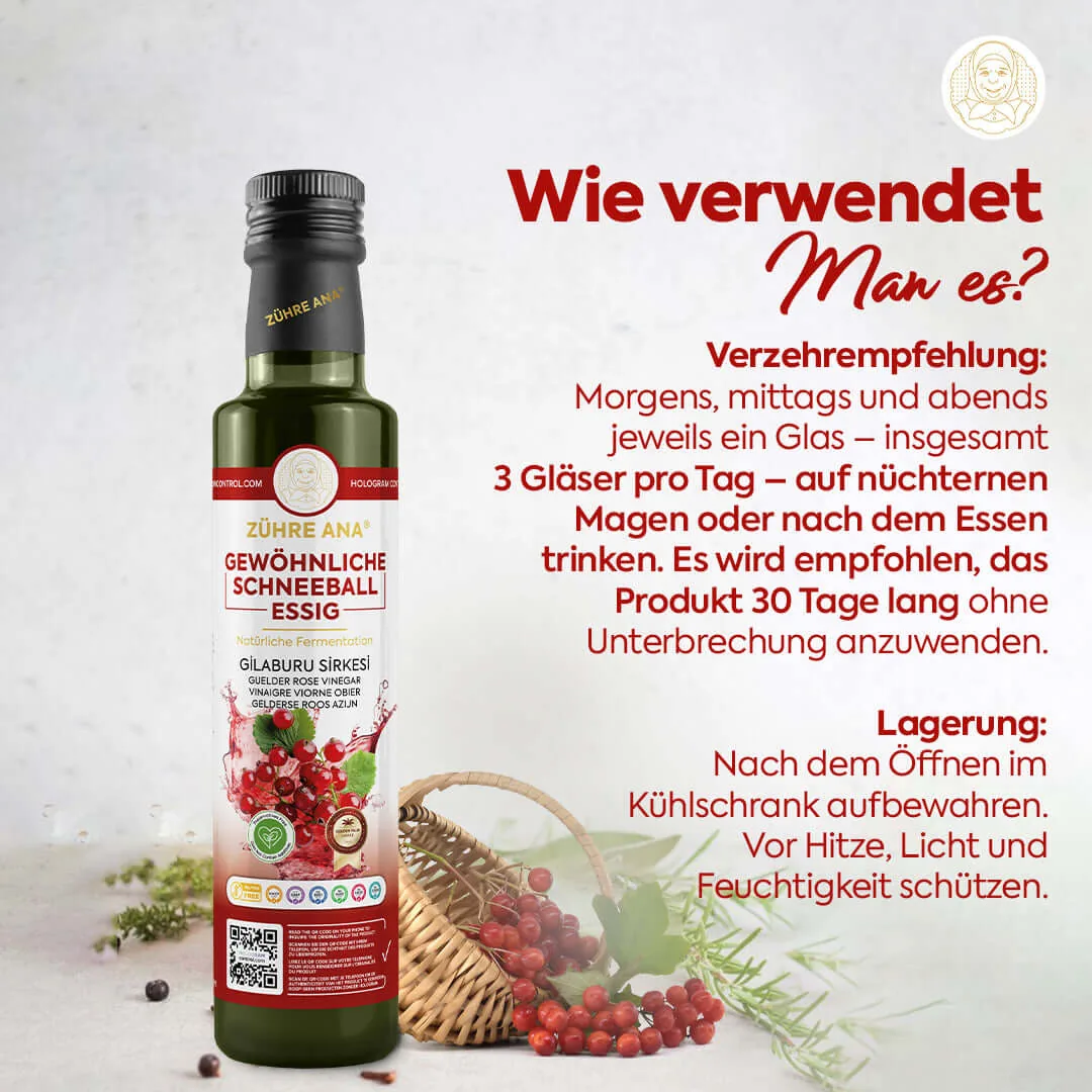 Zühre Ana Schneeball Essig 500 ml – Ansicht 1