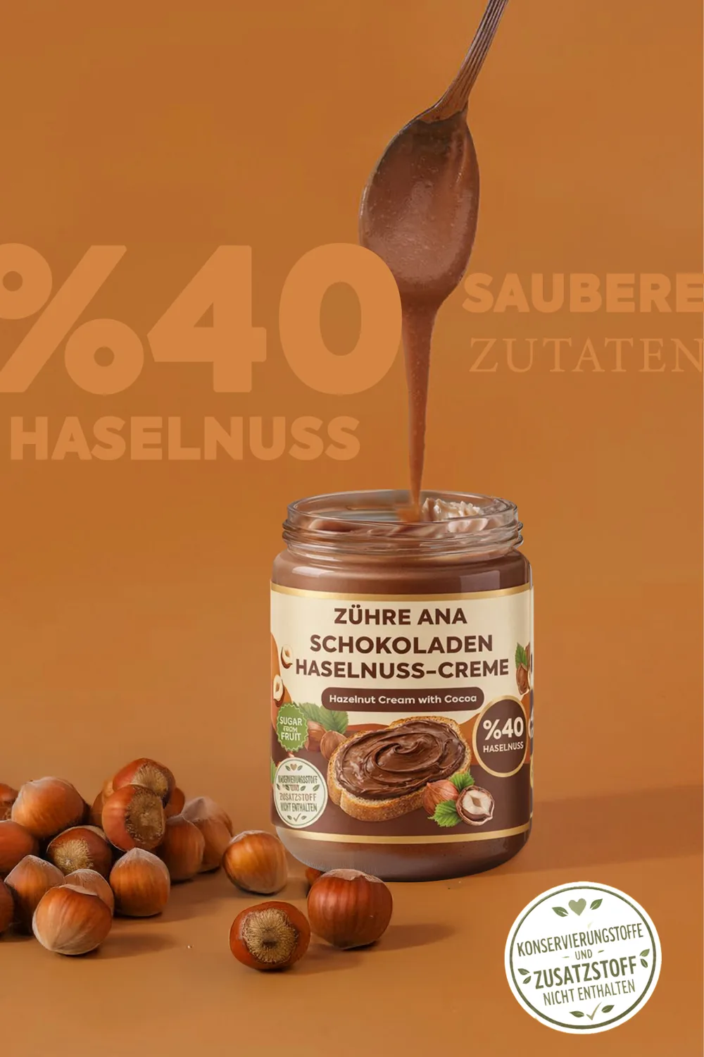 Zühre Ana Schokoladen-Haselnuss-Creme 315 g – Ansicht 3