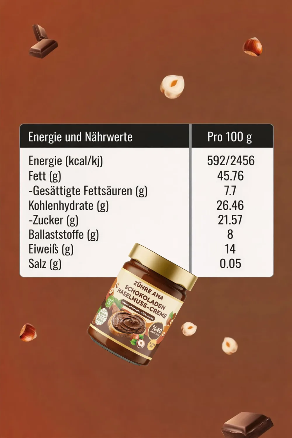 Zühre Ana Schokoladen-Haselnuss-Creme 315 g – Ansicht 4