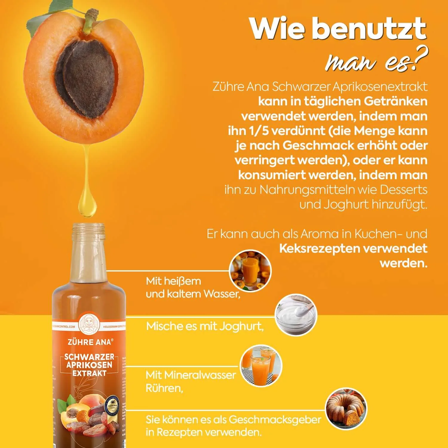 Zühre Ana Schwarzer Aprikosenextrakt 340 g – Verwendung