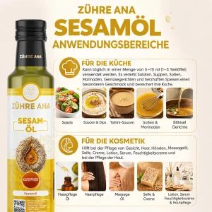 Zühre Ana Sesamöl 250 ml – Anwendung