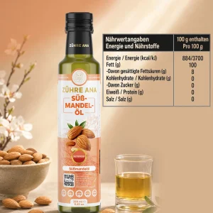 Zühre Ana Süßmandelöl 250 ml – Nährwerte