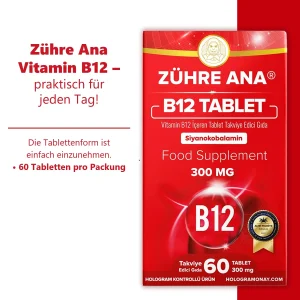 Zühre Ana Vitamin B12 Tabletten 60 Tabletten – Packung