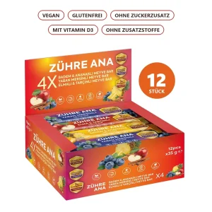 Zühre Ana Vitamin-Fruchtriegel Probierpaket 420 g – Verpackung