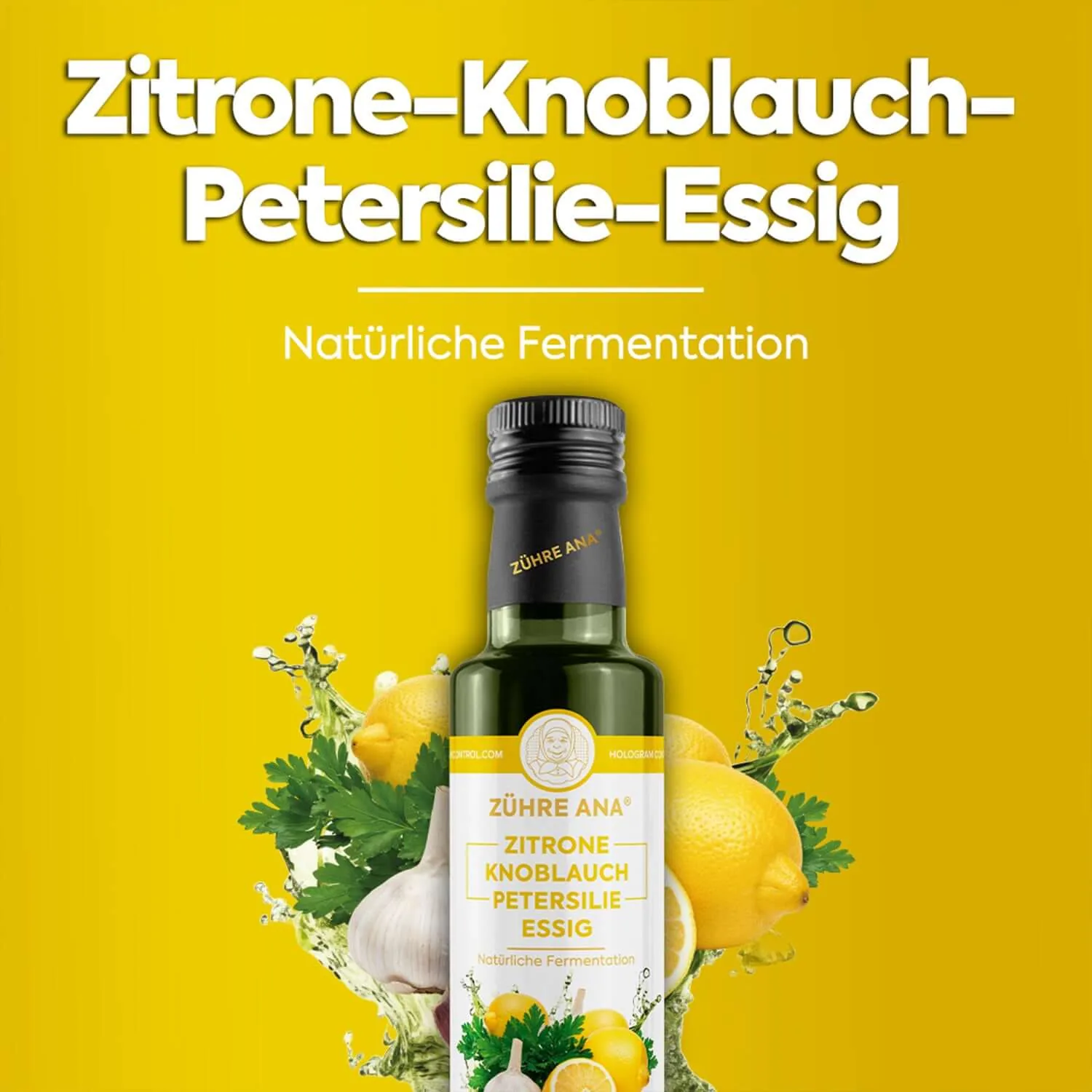 Zühre Ana Zitronen-Knoblauch-Petersilien-Essig 500 ml – Flasche
