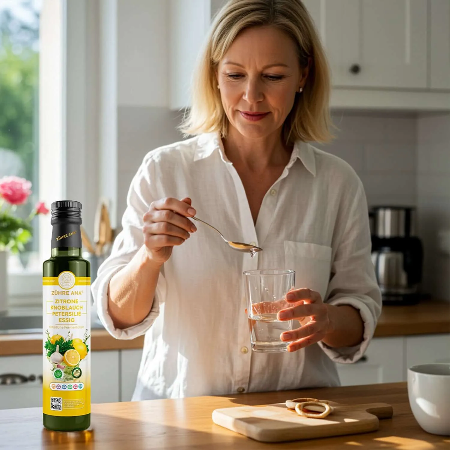 Zühre Ana Zitronen-Knoblauch-Petersilien-Essig 500 ml – in der Küche