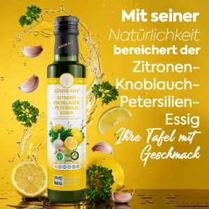 Zühre Ana Zitronen-Knoblauch-Petersilien-Essig 500 ml – Zutaten
