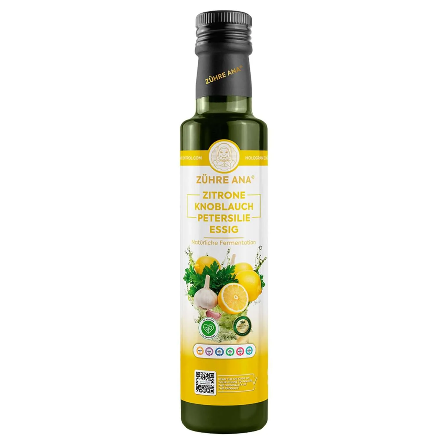 Zühre Ana Zitronen-Knoblauch-Petersilien-Essig 500 ml – Flasche